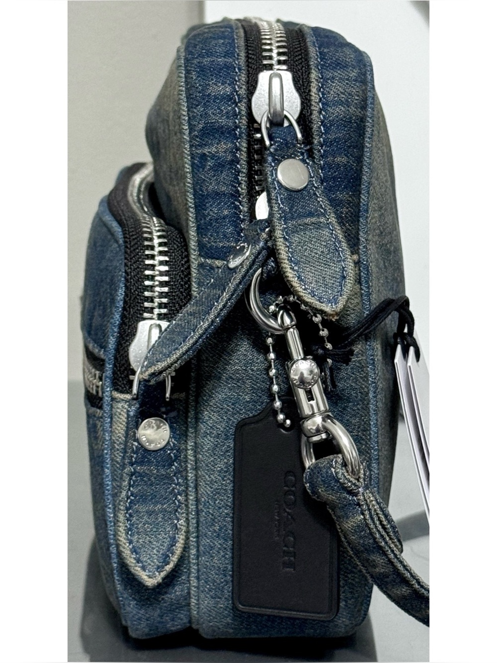 COACH Dakota Crossbody Bag In Regenerative Cotton Denim With Charms - Picture 5 of 10